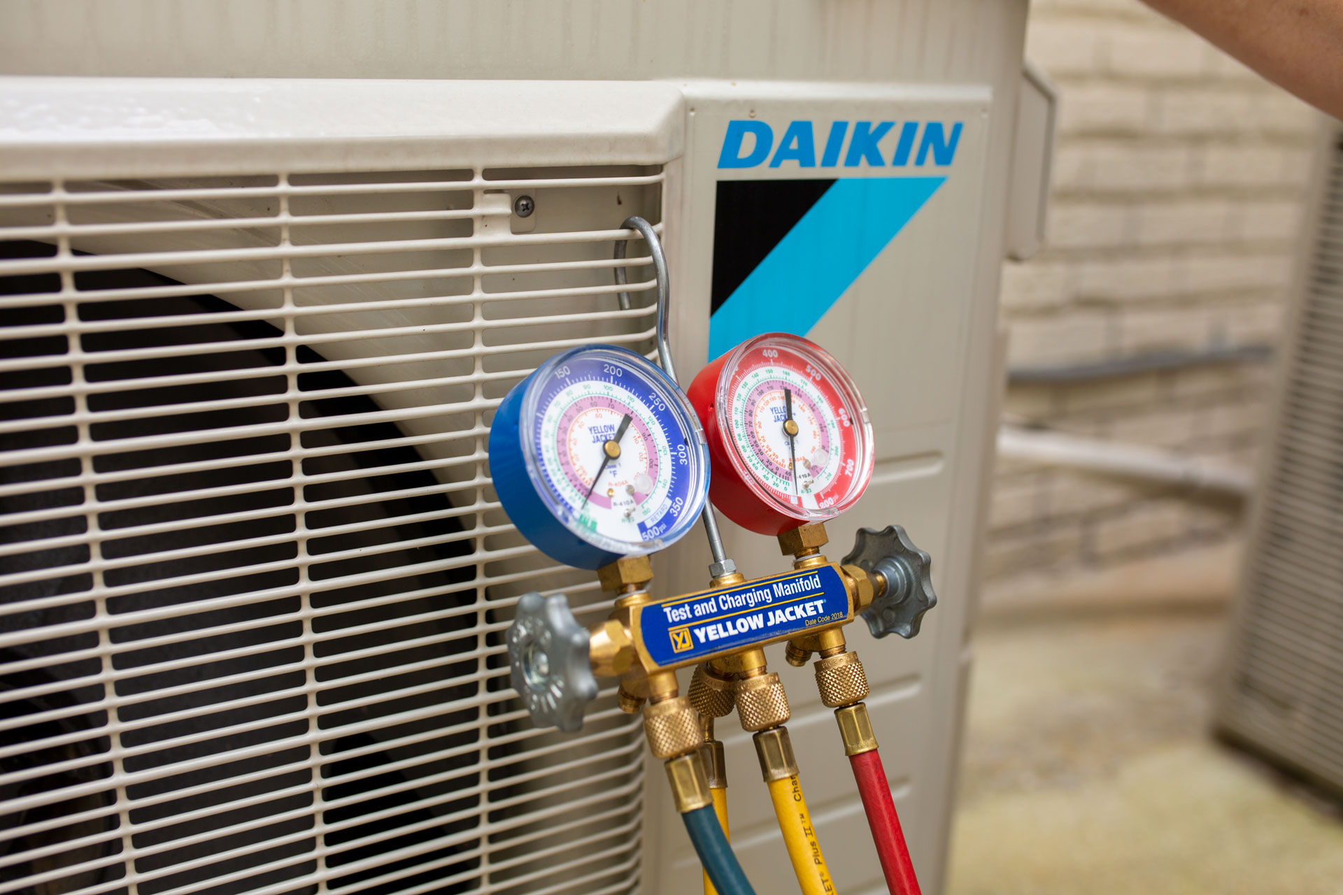 serving an air conditioner